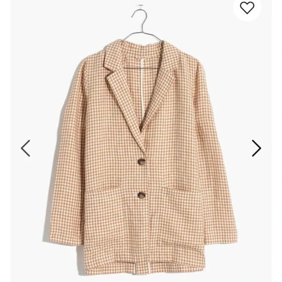 Madewell Linen Dorset blazer - gingham - XS - Picture 4 of 7